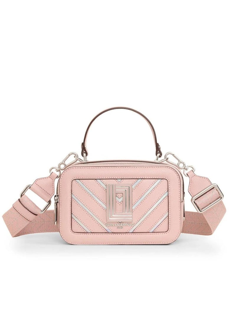 Karl Lagerfeld Paris Simone Printed Leather Small Crossbody