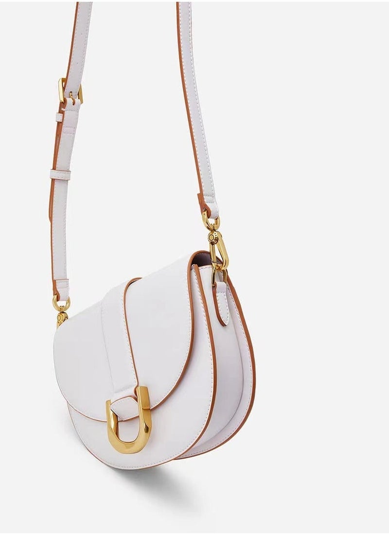 Charles & Keith Gabine Horseshoe Buckle Saddle Bag Shoulder Bag