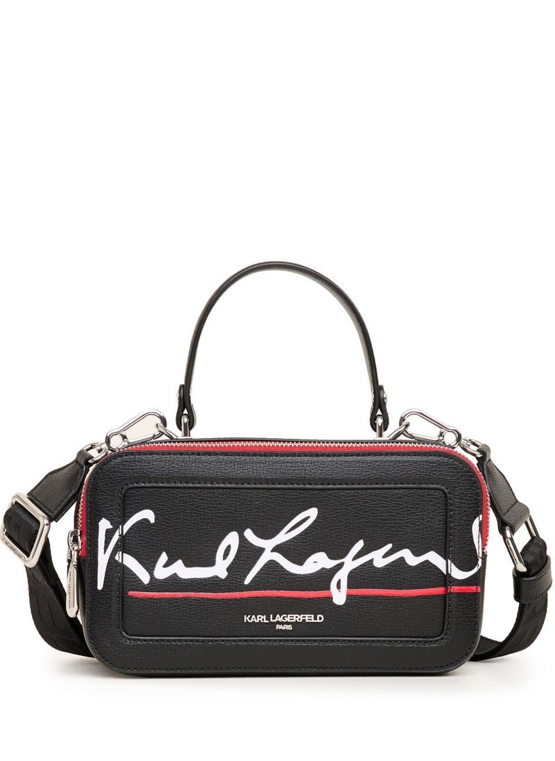 Karl Lagerfeld Paris Simone Karl Leather Small Camera Crossbody
