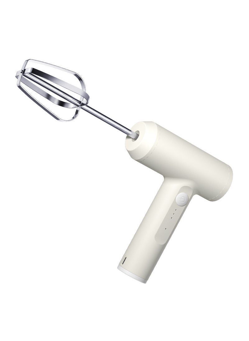 Egg Beater handheld dispenser household egg beater electric small blender dispenser cream baking WirelessWhite single iron head White single iron head