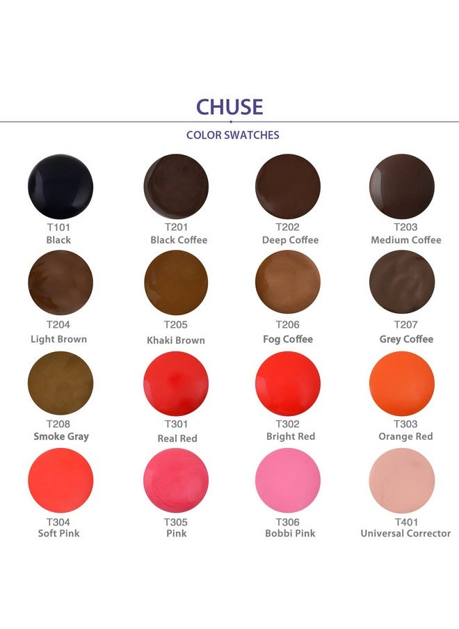Microblading Ink Permanent Makeup Pigment 0.4Oz/12Ml Lip Color Ink Microblading Pigment For Lips (T302 Bright Red)