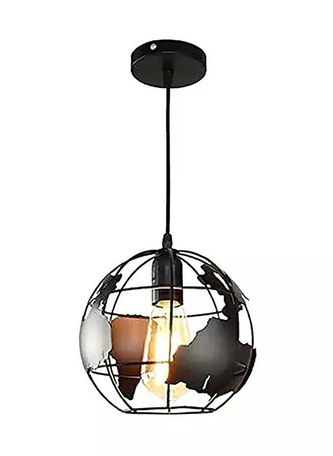 Globe Shaped LED Chandelier With Bulb Black 130x30x30cm