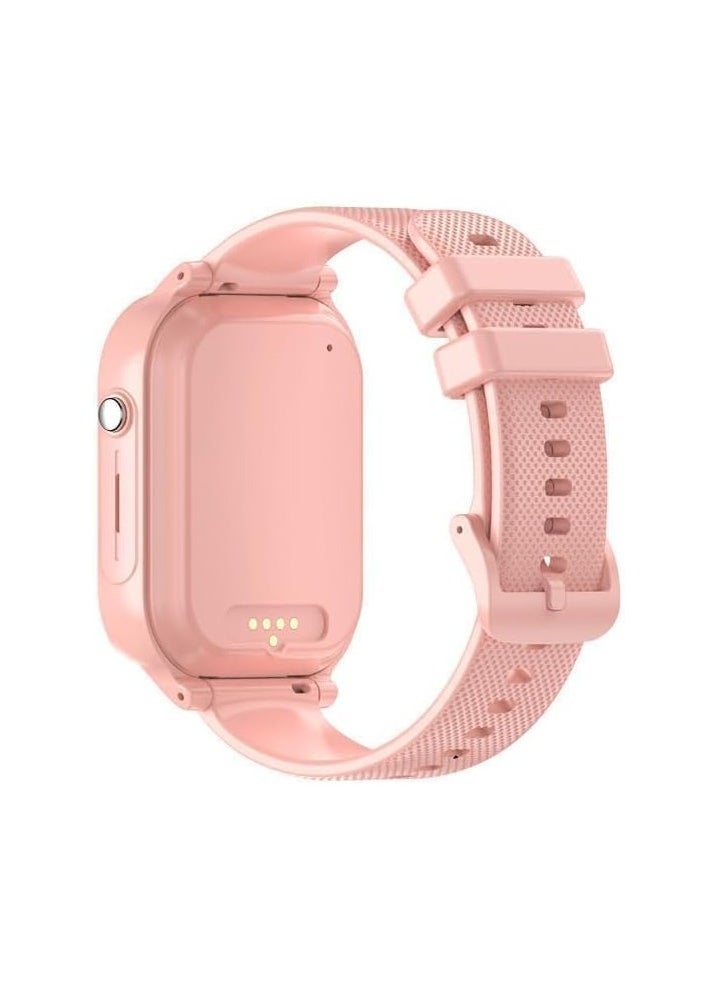 4G Kids Smart Watch With 4G Sim Card Support and Waterproof - 2023 Model with Video Call, GPS Tracker, and More, With Extra Band and Hanging Case (Pink)