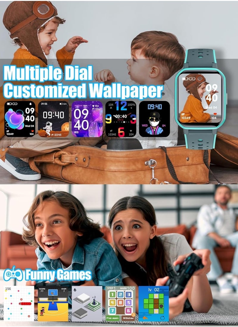 Kids Smart Watch for Boys Girls,Games Fitness Tracker with Heart Rate Sleep Monitor,20 Sport Modes Activity Tracker with Pedometer Steps Calories Counter for Android iPhone