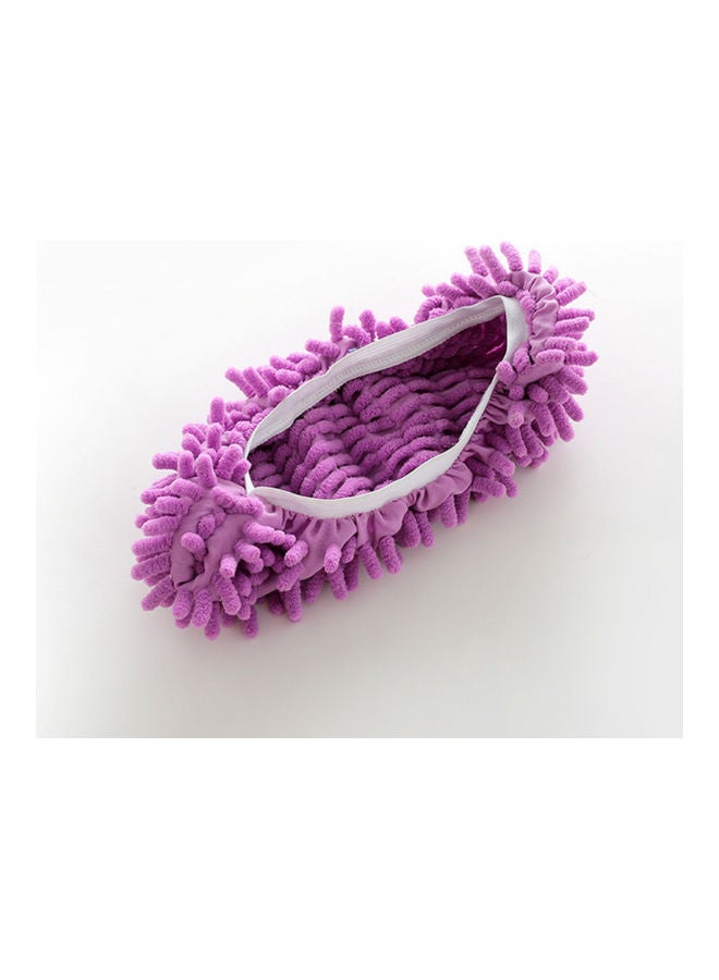 2-Piece Floor Cleaning Slipper Cover Purple