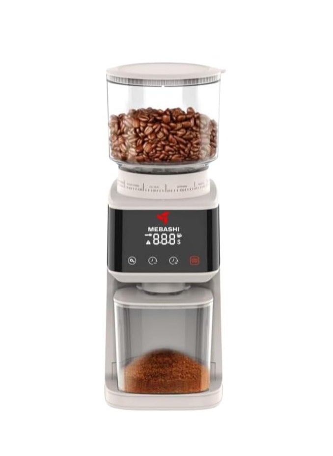 MEBASHI Coffee Grinder, 350g Bean Capacity,180W, 150g Ground Coffee Jug, Beige (ME-CG2296)