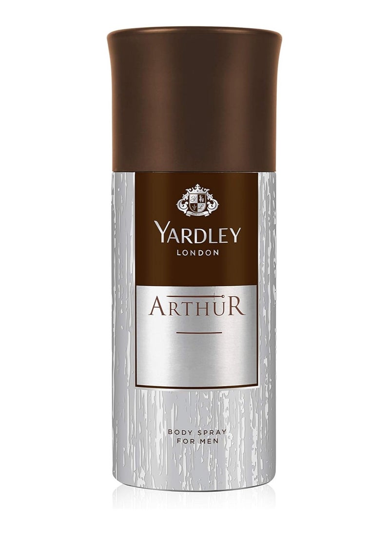 Yardley Arthur Body Spray for Men Classic Fresh Fragrance Formal Fragrance 150ml