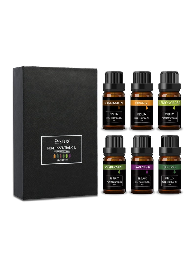 Essential Oils 6 Blends Set, Perfect for Humidifiers and Diffusers, Aromatherapy Diffuser Oils Scents, Essential Oil Kit for Home Use, Essential Oil Pack with Various Scents