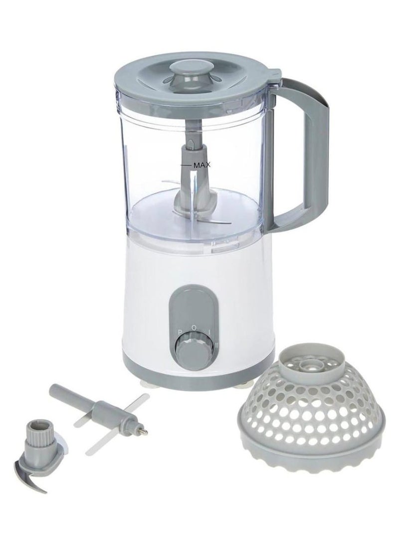 Food Chopper 400W with High-Efficiency Copper Motor | 0.7L Jar, Stainless Steel Blades, 2-Speed Pulse Control | Ideal for Ice Crushing, Meat, Fish, Vegetables & Fruits