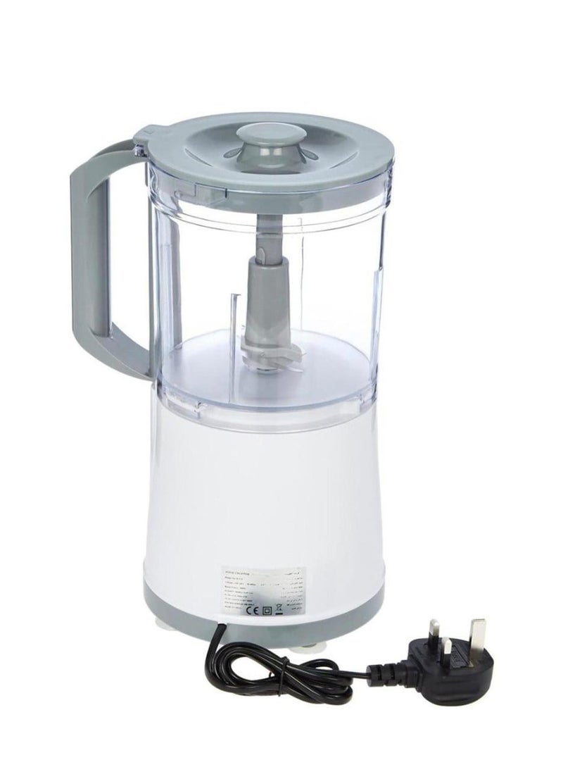 Food Chopper 400W with High-Efficiency Copper Motor | 0.7L Jar, Stainless Steel Blades, 2-Speed Pulse Control | Ideal for Ice Crushing, Meat, Fish, Vegetables & Fruits