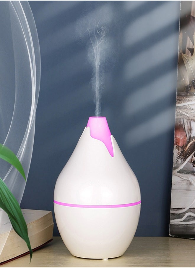 Mini snow mountain humidifier, ultrasonic humidifier for household bedroom, indoor office night light