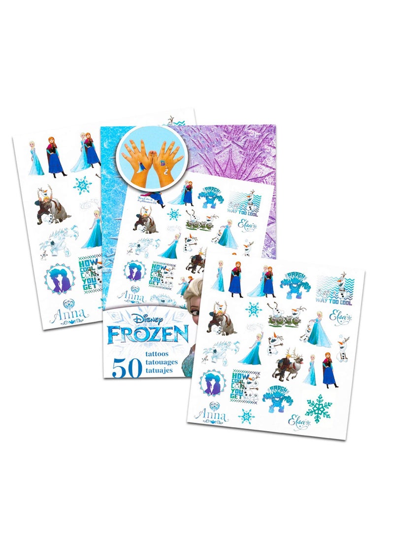 Disney Tattoos Party Favor Set for Girls - 150 Temporary Tattoos Featuring Minnie Mouse, Disney Princess and Frozen with Stickers and Door Hanger 6 Tattoo Sheets