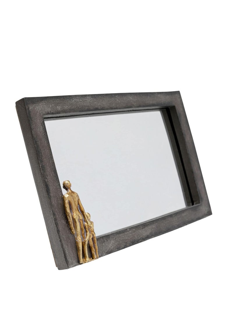 Father and Son Table Mirror, Unique Decorative Design, 20x13 cm, for Living Room or Bedroom