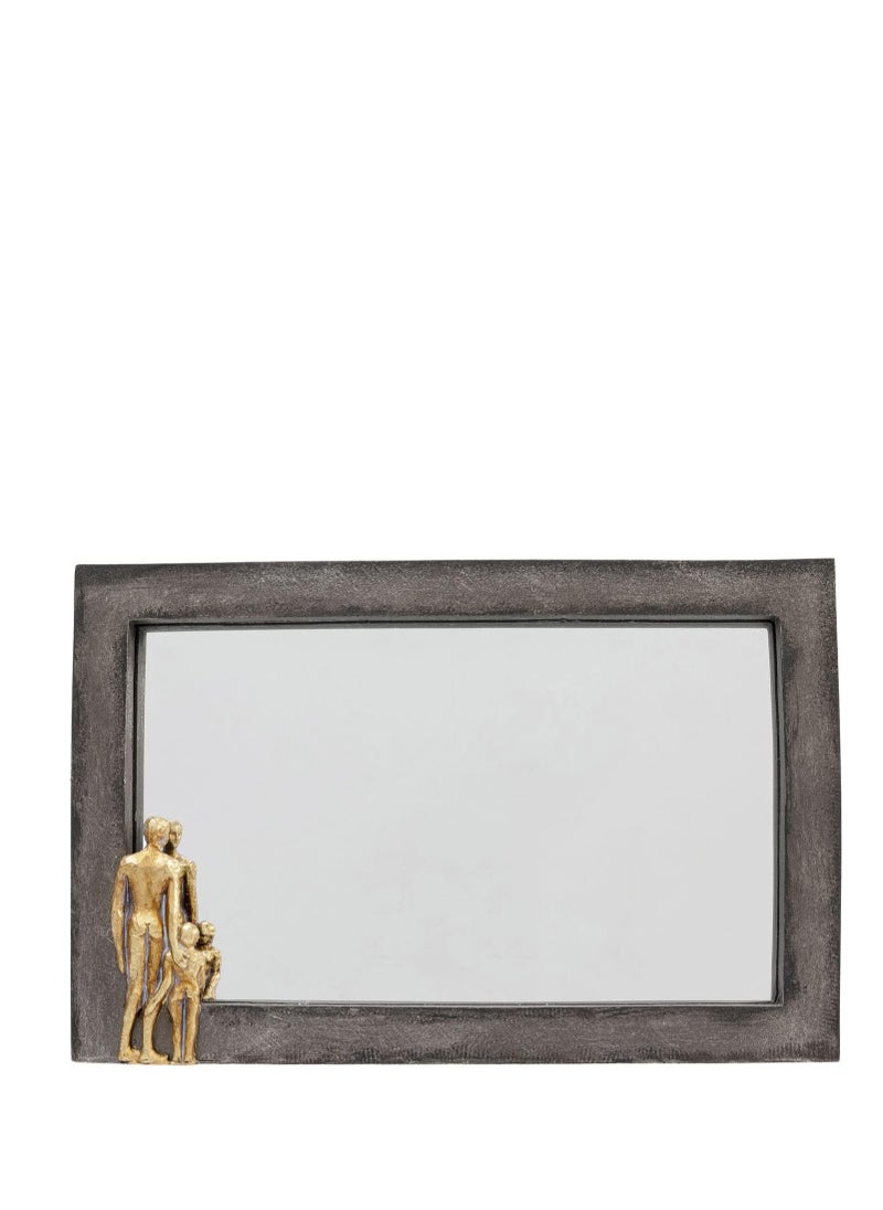 Father and Son Table Mirror, Unique Decorative Design, 20x13 cm, for Living Room or Bedroom