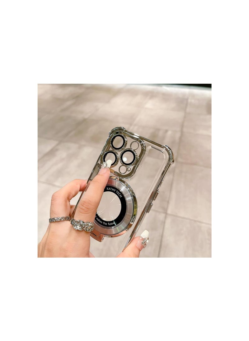 Accurateg.uc24 Airbag Anti-Fall for iPhone Case with Invisible Ring Stand, Four Corners Anti Drop Cell Phone Case for iPhone