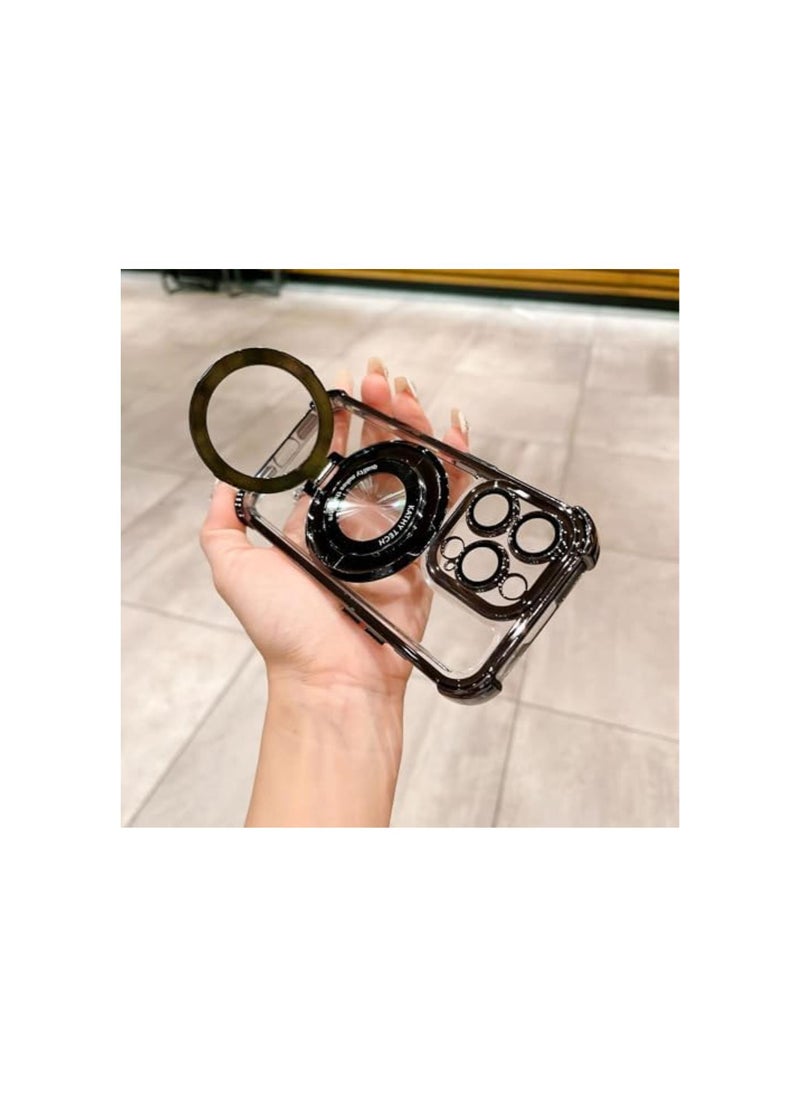 Accurateg.uc24 Airbag Anti-Fall for iPhone Case with Invisible Ring Stand, Four Corners Anti Drop Cell Phone Case for iPhone