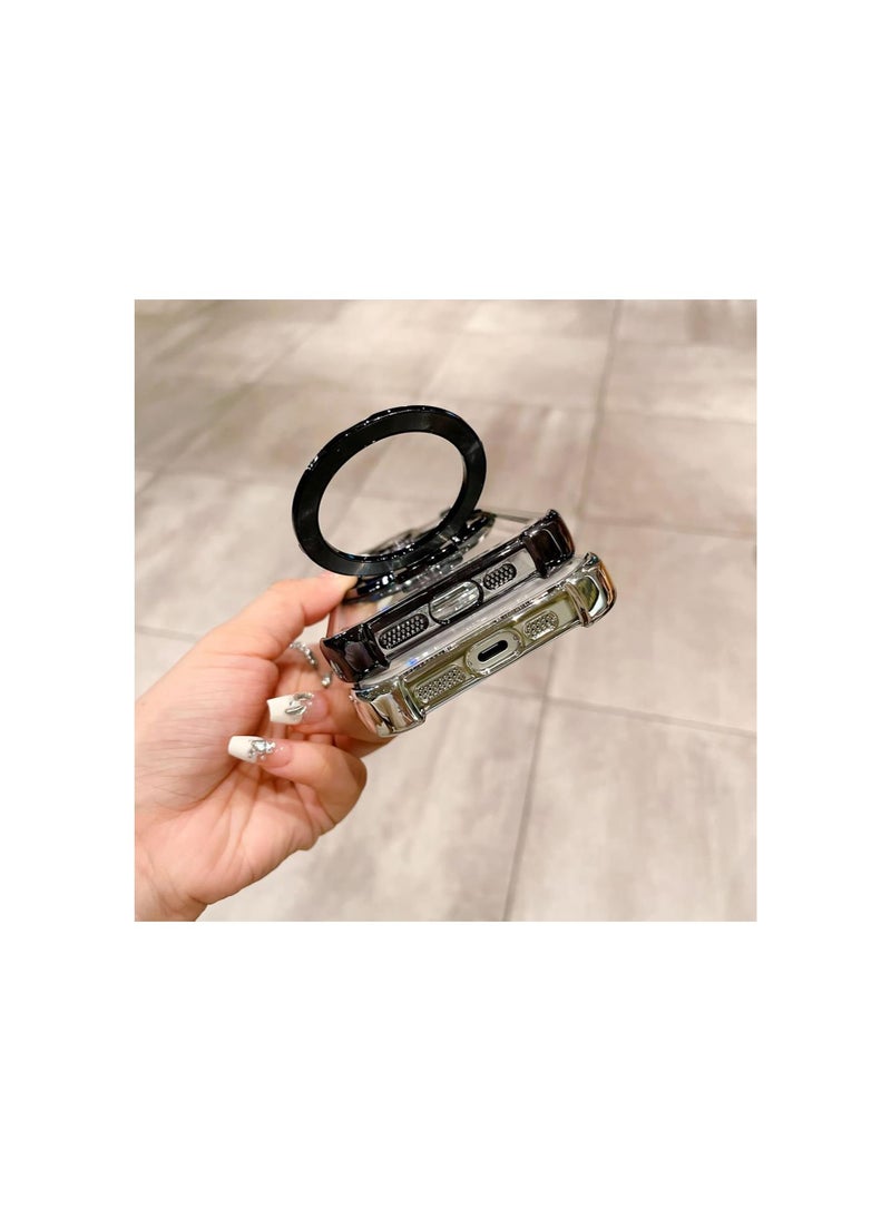 Accurateg.uc24 Airbag Anti-Fall for iPhone Case with Invisible Ring Stand, Four Corners Anti Drop Cell Phone Case for iPhone