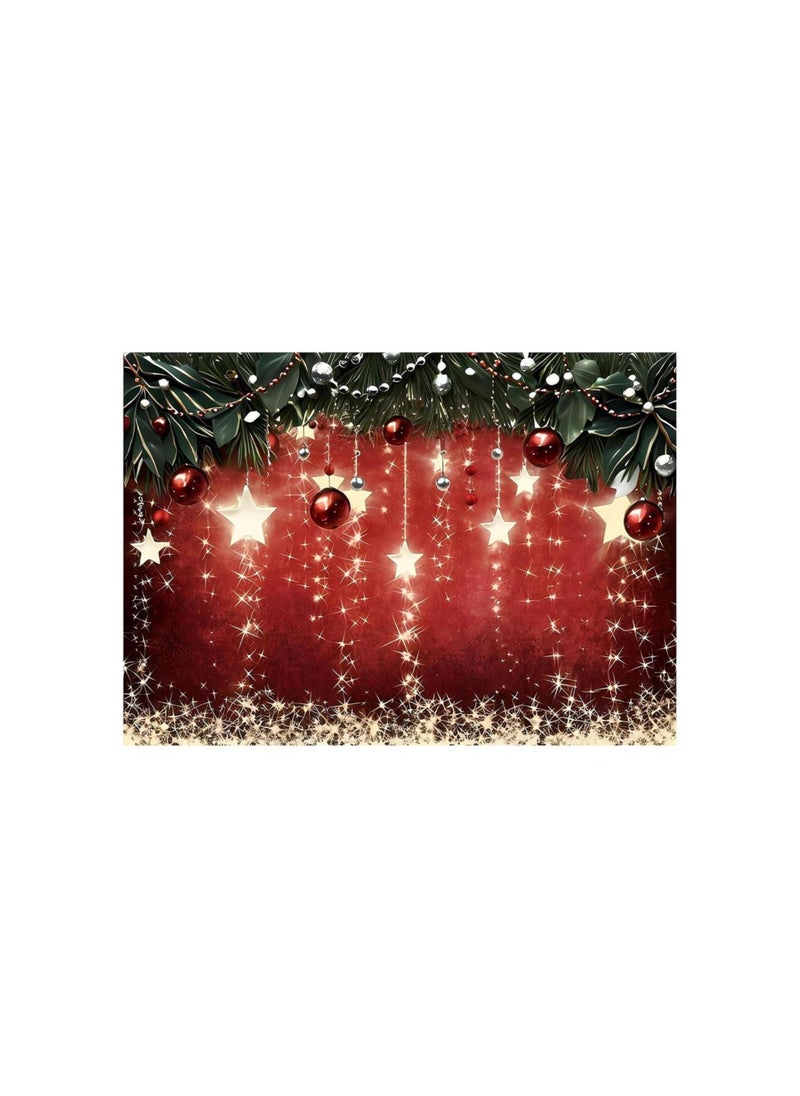 Christmas Backdrops Christmas Theme Shining Stars Background Xmas Tree Night View Wall Background New Year Party Photo Background Family Banner Decorations