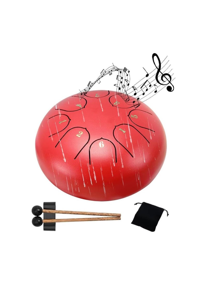 Rain Drum for Outside Garden,8 Tone 6-Inch Chakra Rain Drum Steel Tongue Drum,Rain Music Maker,Outside Musical Instrumentto to Create a Peaceful and Charming Atmosphere in Your Garden