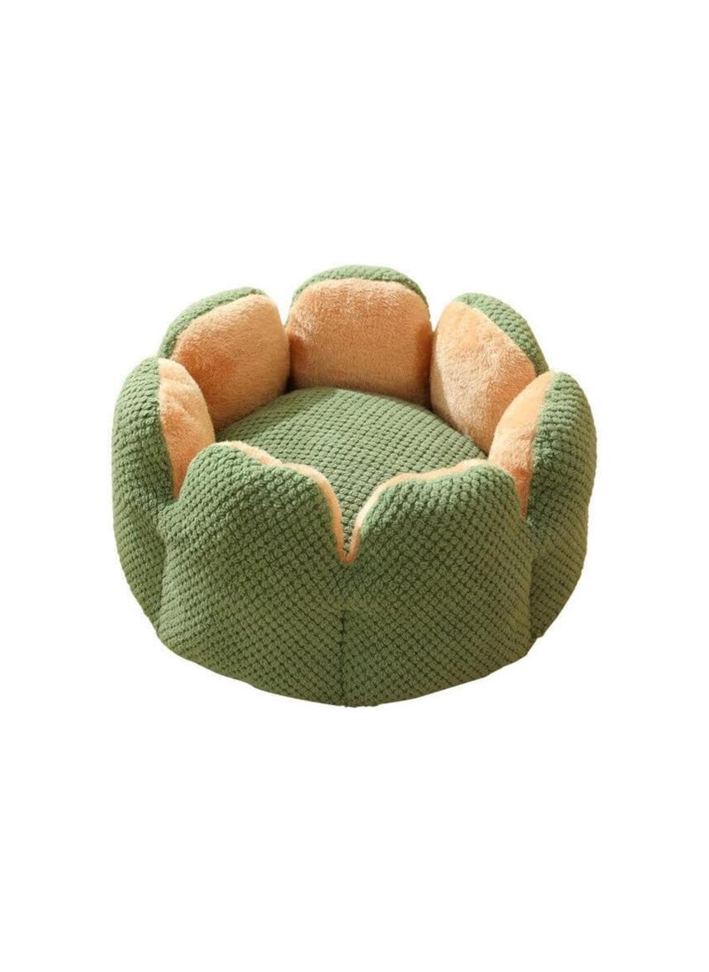 Cactus Shape Comfy Pet Bed - Pet Cactus Petal Nest, Summer Breathable Fluffy Thickened Cat Nest, Washable Fluffy Faux Fur Dog Cat Bed (23.62 in, Grey)