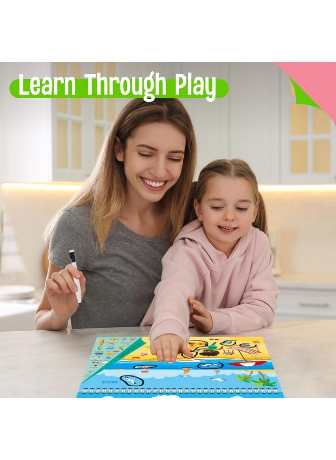 Search & Find Book, 30 Different Themes 32 Pages Activities Book, Montessori Learning Toy Educational Game Autism Sensory Toys For Preschool Girls And Boys Ages 3, 4, 5, 6