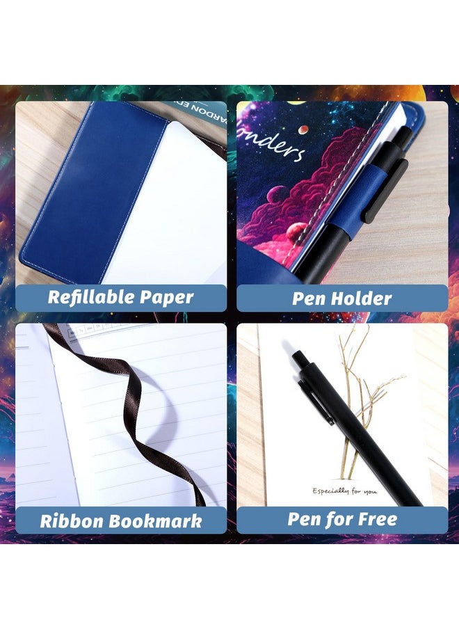 Diary With Lock For Teens Who Like Science And Exploring, Gifts For Teen Girls And Boys 12-18 Securely Guard Secrets Journal With Lock, 5.5 X 8.1 Inch Refillable Diary With Pen