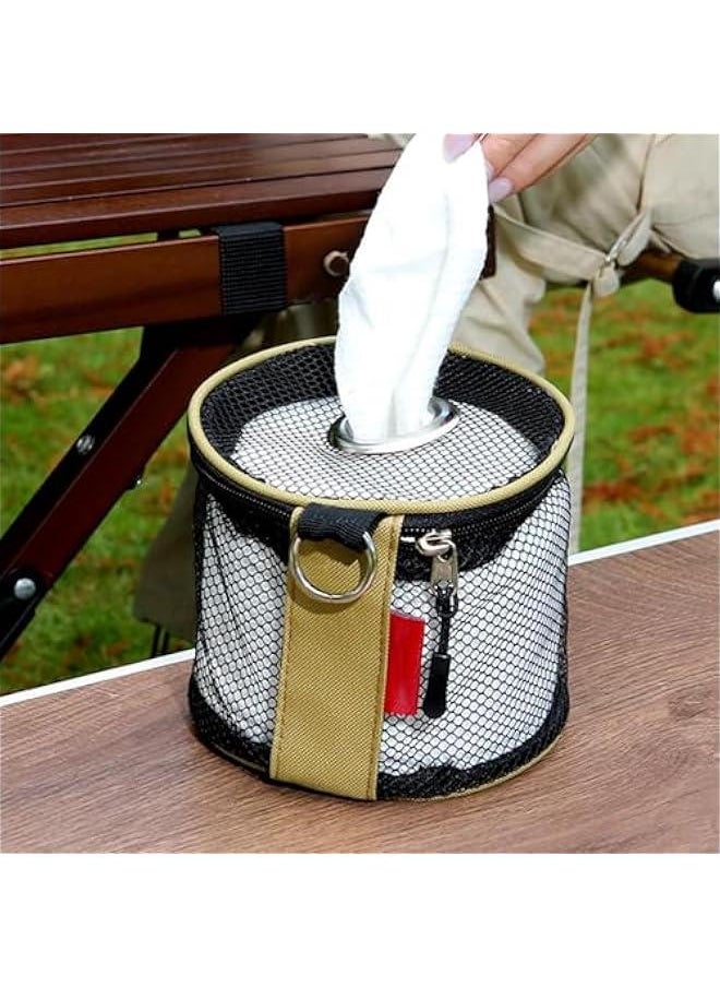 Portable Toilet Paper Holder for Camping and Travel | Compact Paper Roll Dispenser with Hanging Hook | Versatile Tissue Storage Bag for Wall and Car, Ideal for Outdoor Adventures