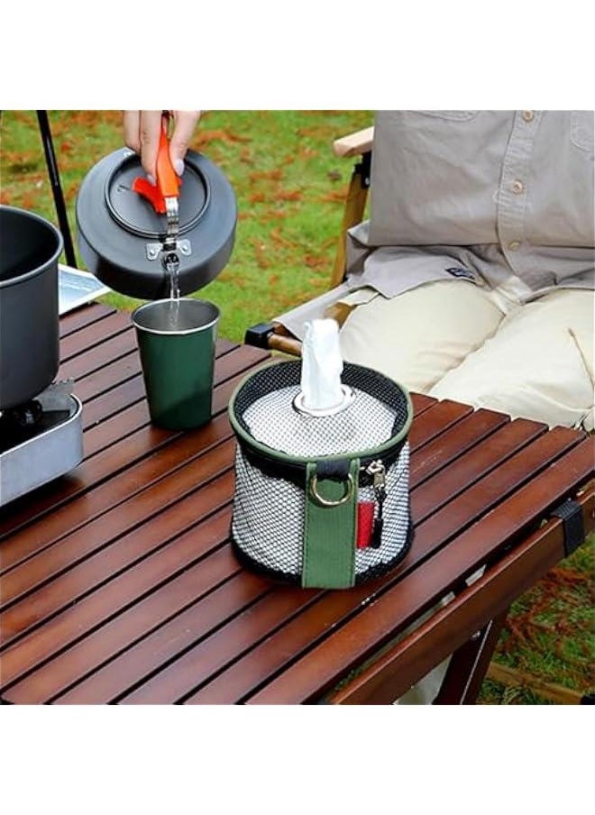 Portable Toilet Paper Holder for Camping and Travel | Compact Paper Roll Dispenser with Hanging Hook | Versatile Tissue Storage Bag for Wall and Car, Ideal for Outdoor Adventures