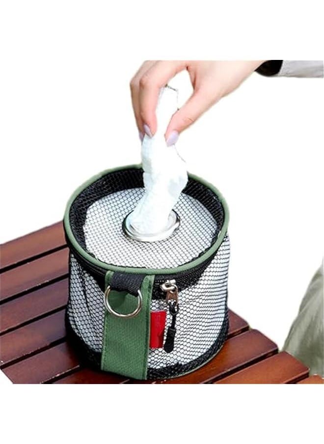 Portable Toilet Paper Holder for Camping and Travel | Compact Paper Roll Dispenser with Hanging Hook | Versatile Tissue Storage Bag for Wall and Car, Ideal for Outdoor Adventures