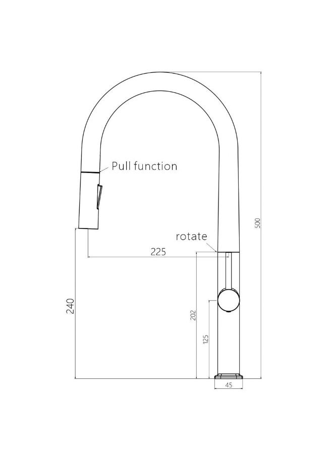 Milano Tina Pullout Kitchen Sink Mixer 982001G Gray | Brass Body Sink Mixer | Kitchen Sink Faucet Tap Mixer For Lavatory Kitchen Sinks - Gray