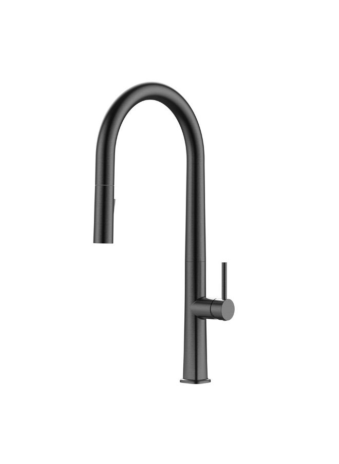 Milano Tina Pullout Kitchen Sink Mixer 982001G Gray | Brass Body Sink Mixer | Kitchen Sink Faucet Tap Mixer For Lavatory Kitchen Sinks - Gray