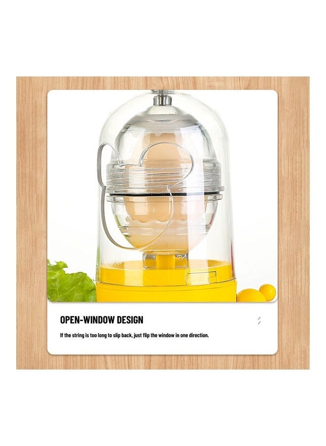 Portable Egg Scrambler Manual Egg Mixer Pulling Rope Golden Egg Maker Egg Shaker Mixer Hand Powered Golden Egg Maker With Slicer Kitchen Gadgets For Mixing The Egg