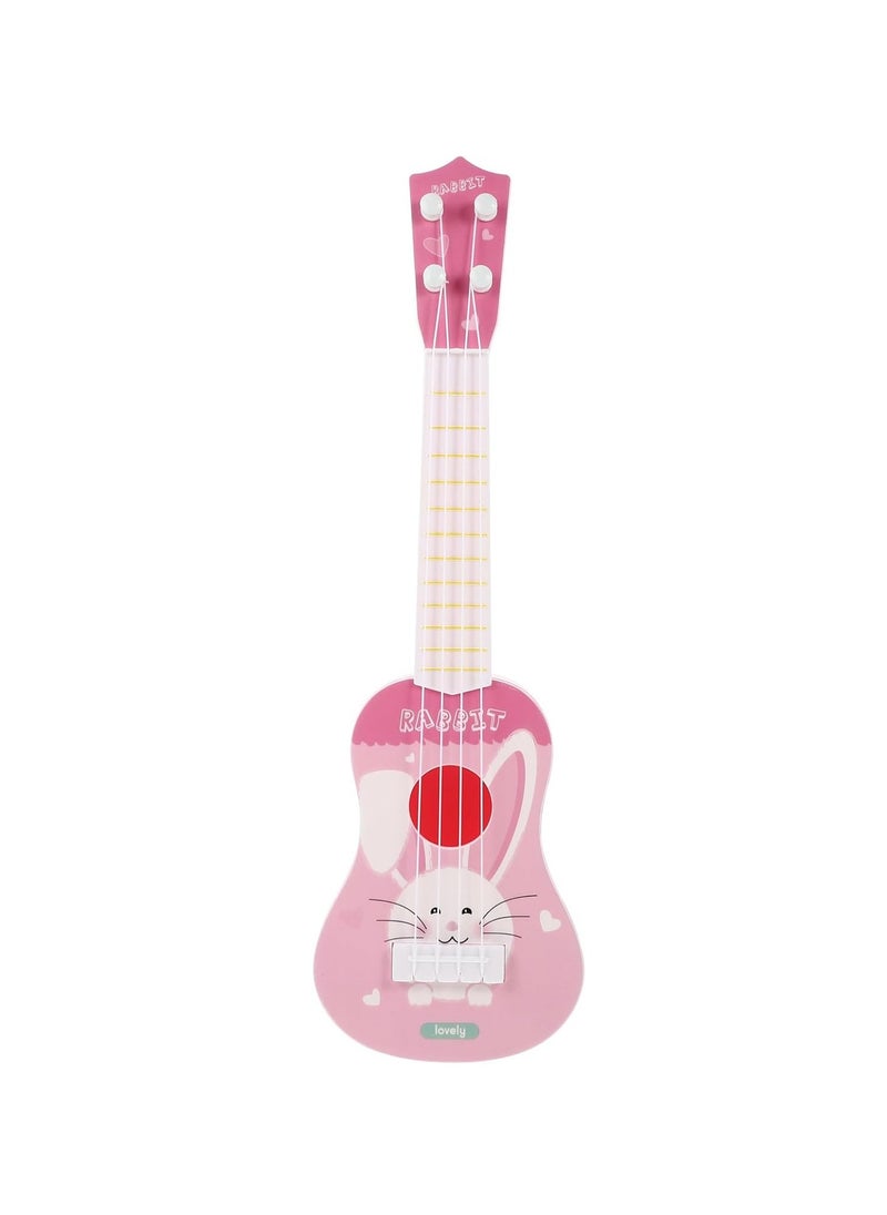 Musical Toys Early Education Ukulele Toys, Mini Ukulele Instruments, Children'S Guitar Ukulele Suitable For Toddler Boys And Girls Beginners Children'S Musical Toys (Rabbit Pink)