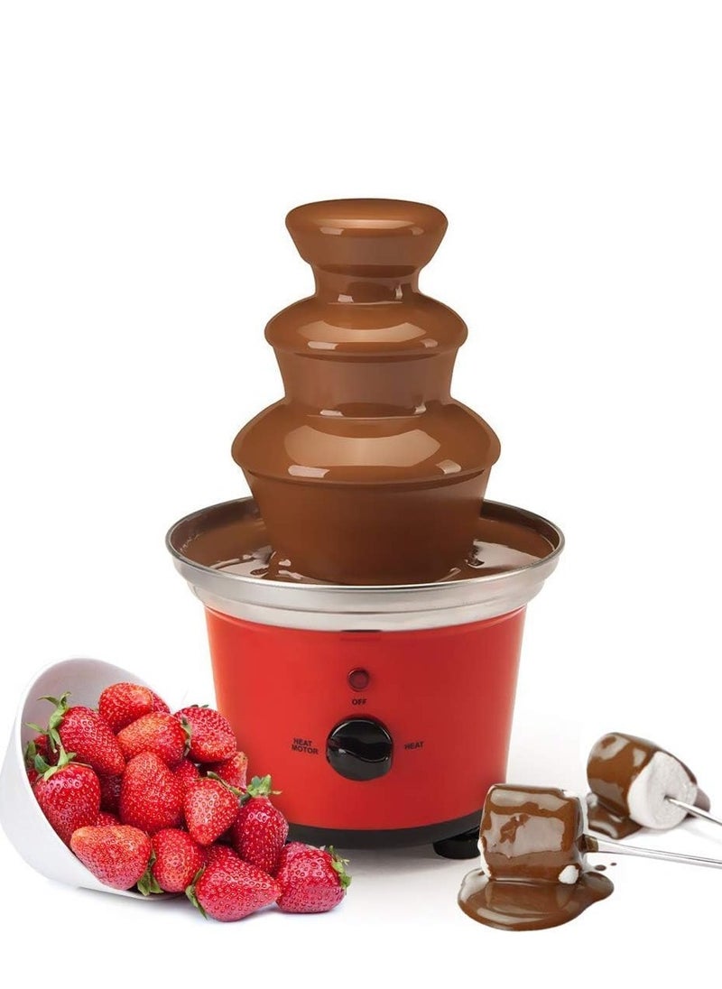 Belgian Chocolate Fountain 3-Tier Electric Fondue Set, 500ml Capacity with Keep Warm Function