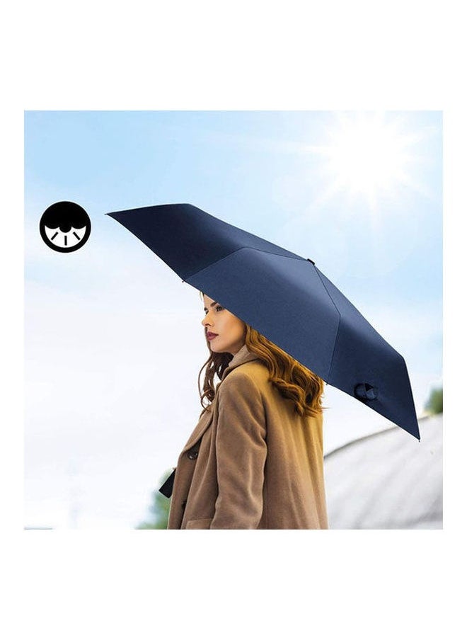 Small Umbrella For Protection From Rain And Sun Double Black