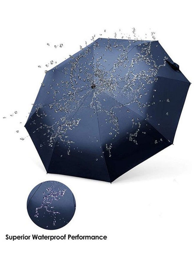 Small Umbrella For Protection From Rain And Sun Double Black