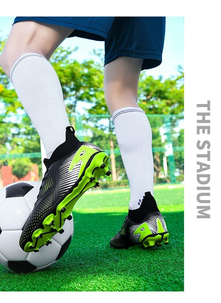 Men's Women's Fashion Outdoor Non-slip Rubber Easy Bend Faux Leather Turf Running Track and Field Shoes