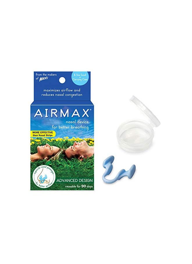 AIRMAX Nasal Dilator for Better Breathing Natural, Comfortable, Breathing Aid Solution for Maximum Airflow and Reduced Nasal Congestion (Small - Blue)