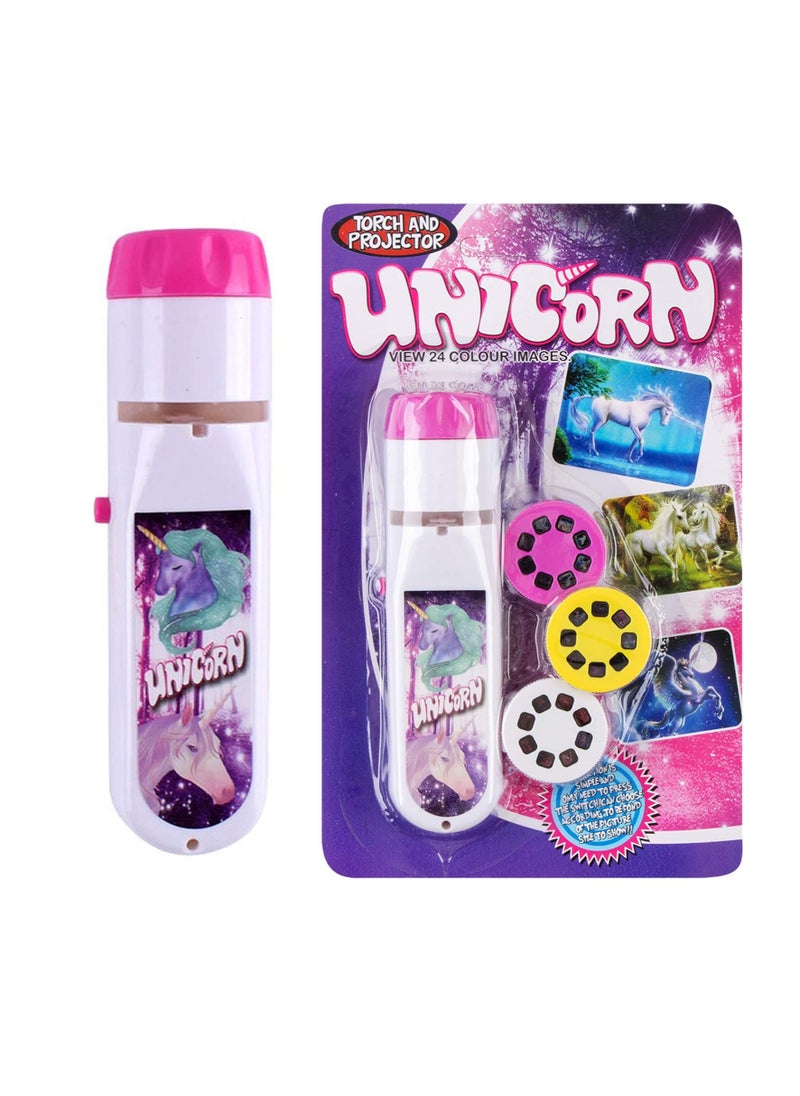 Children's Projector Toy Educational Science Set Wall Ceiling Tent Flashlight Toddler Flashlight Gift for Boys Girls (Unicorn)