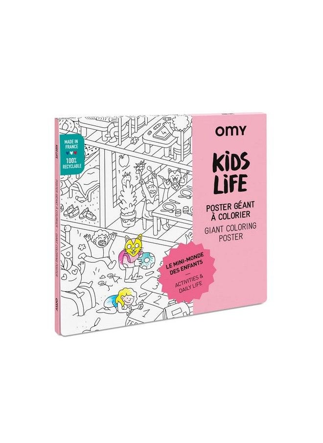 Giant Coloring Poster Kid Life 40 X 28 Inches Creative Fun And Play For Kids Adults And The Whole Family.