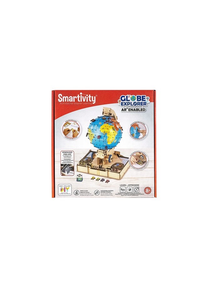 Globe Explorer Wooden Model Engineering Stem Learning Toy For Kids Ages 8 And Up