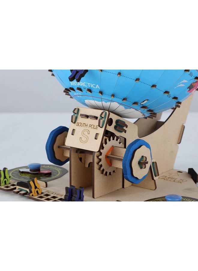 Globe Explorer Wooden Model Engineering Stem Learning Toy For Kids Ages 8 And Up