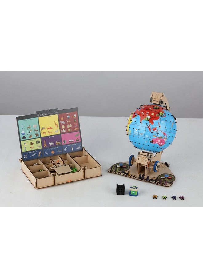 Globe Explorer Wooden Model Engineering Stem Learning Toy For Kids Ages 8 And Up