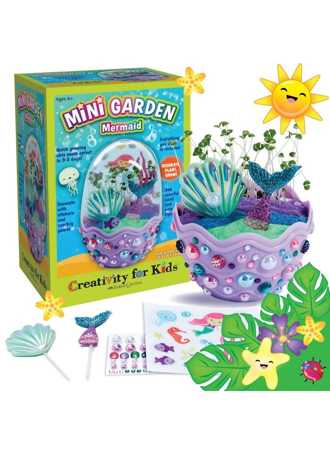 Mini Garden Mermaid Terrarium Kit - Crafts And Gifts For Girls Ages 6-8+, Stocking Stuffers