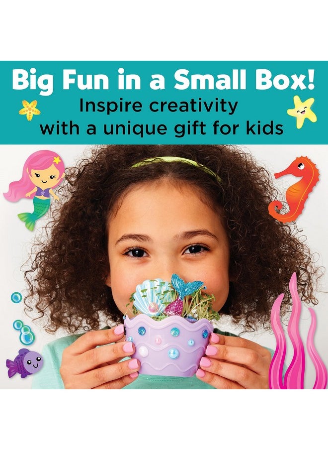 Mini Garden Mermaid Terrarium Kit - Crafts And Gifts For Girls Ages 6-8+, Stocking Stuffers