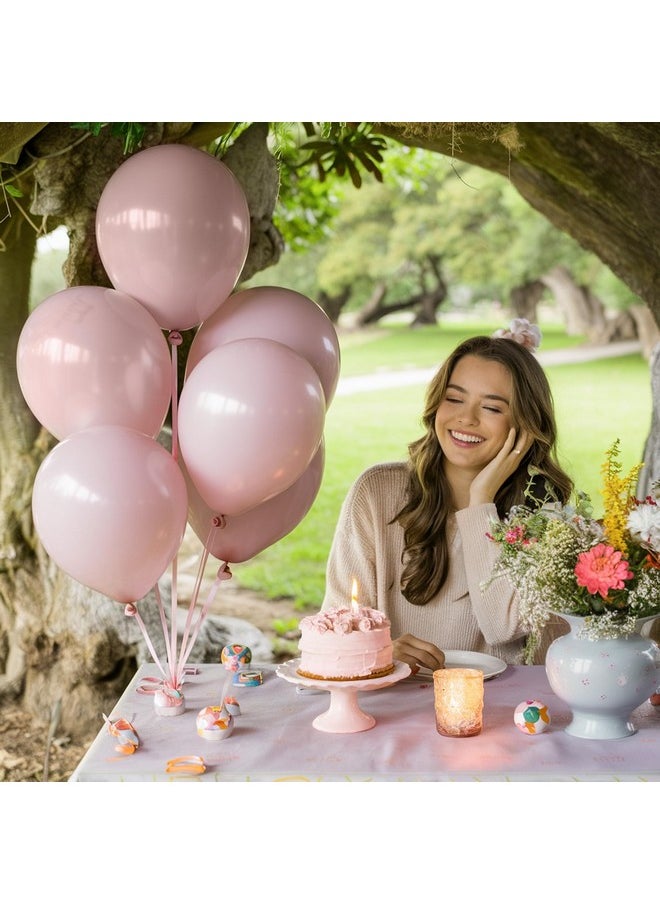 Pink Balloons, 12 Inch 30 Pcs Boho Blush Pink Party Balloon Dusty Rose Nude Pink Balloons Retro Vintage Pink Latex Helium Balloons For Girls Baby Shower Anniversary Wedding Birthday Party Decor