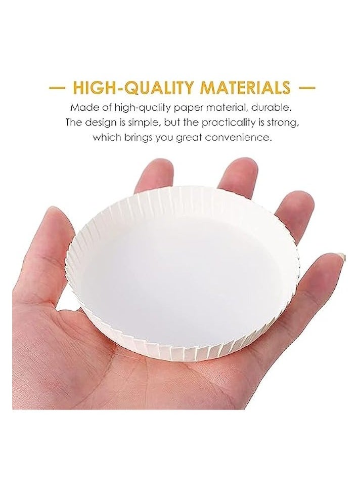 100pcs Disposable Paper Cup Cover Recycled Drinking Lid Coffee Cup Cover Perfect for Parties,Wedding,Home Kitchen,Cafe Hotel