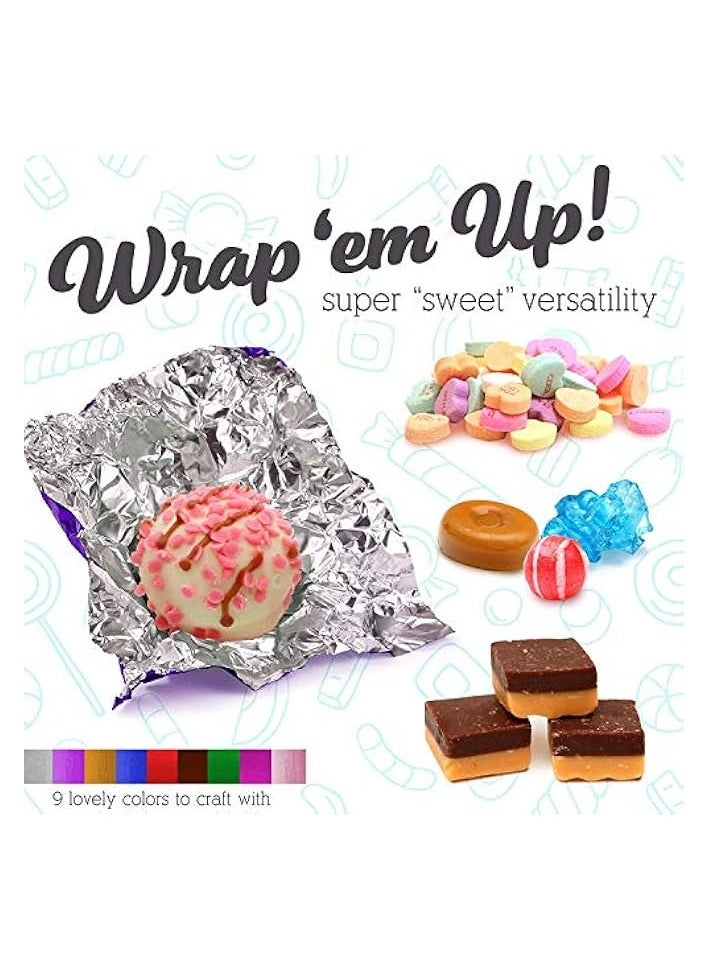 900 Pieces 3.54 Inch Square Aluminium Foil Candy Wrappers Sugar Wraps Paper for DIY Candies and Chocolate Packaging by Party/Wedding/Birthday Accessories