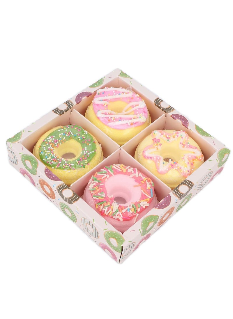 4-Piece Donut Designed Bath Bomb Set