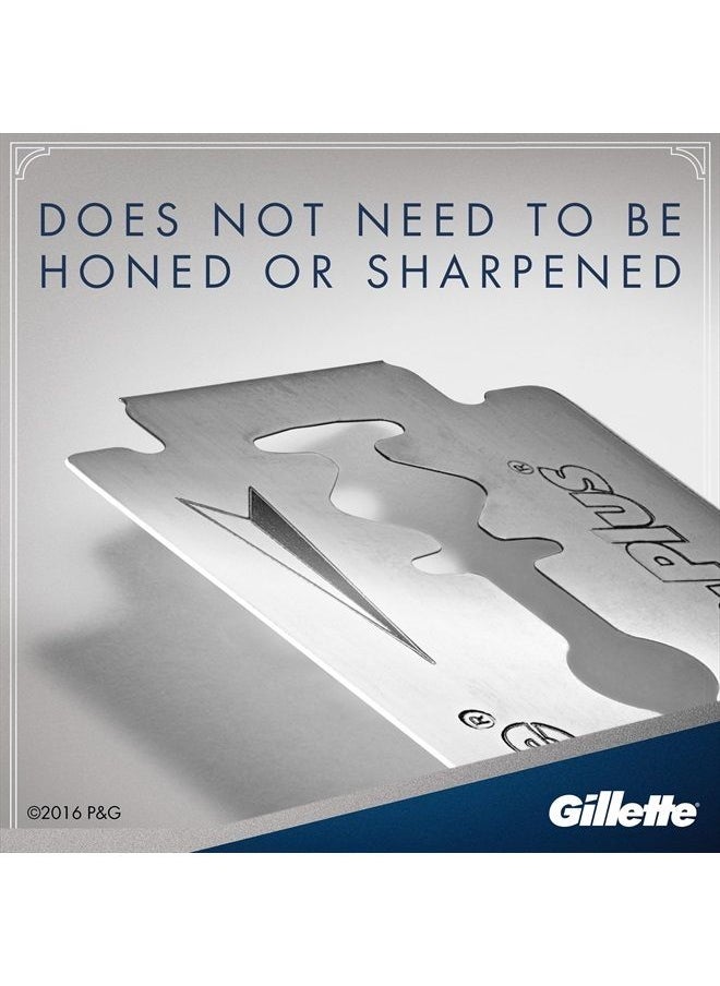 Double Edge Platinum Safety Razor Blades for Men, Pack of 50 Stainless Steel Refill Blades